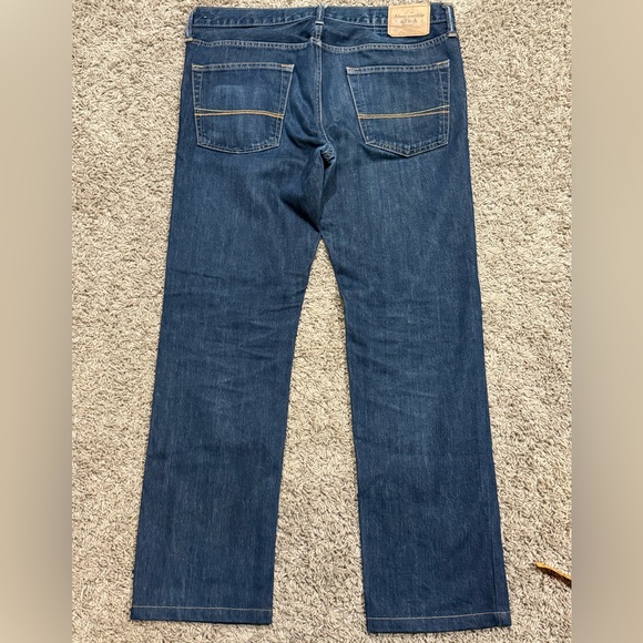 Abercrombie & Fitch Men's Straight Jeans in Deep Blue - Picture 2 of 8
